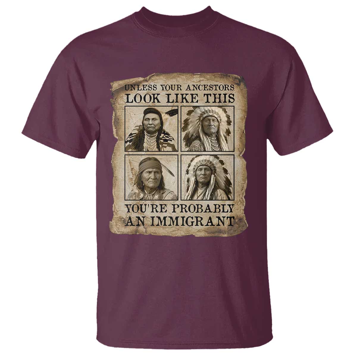 Indigenous Peoples Day T Shirt Unless Your Ancestors Look Like This Youre Immigrant
