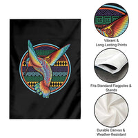 Colorful Geometric Tribal Hummingbird Garden Flag Southwest Pattern Graphic