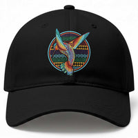 Colorful Geometric Tribal Hummingbird Baseball Cap Southwest Pattern Graphic
