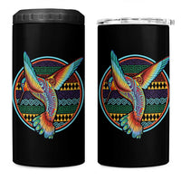 Colorful Geometric Tribal Hummingbird 4 in 1 Can Cooler Tumbler Southwest Pattern Graphic