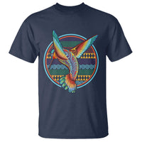 Colorful Geometric Tribal Hummingbird T Shirt Southwest Pattern Graphic