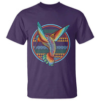 Colorful Geometric Tribal Hummingbird T Shirt Southwest Pattern Graphic