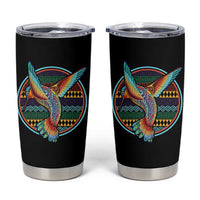 Colorful Geometric Tribal Hummingbird Tumbler Cup Southwest Pattern Graphic