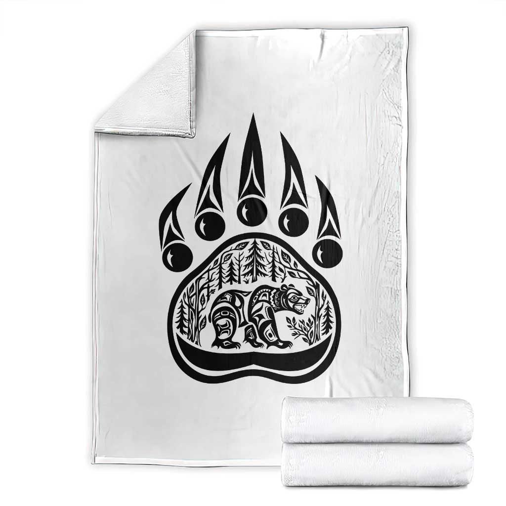 Native Inspired Alaska Grizzly Bear Throw Blanket Pacific Northwest Pride