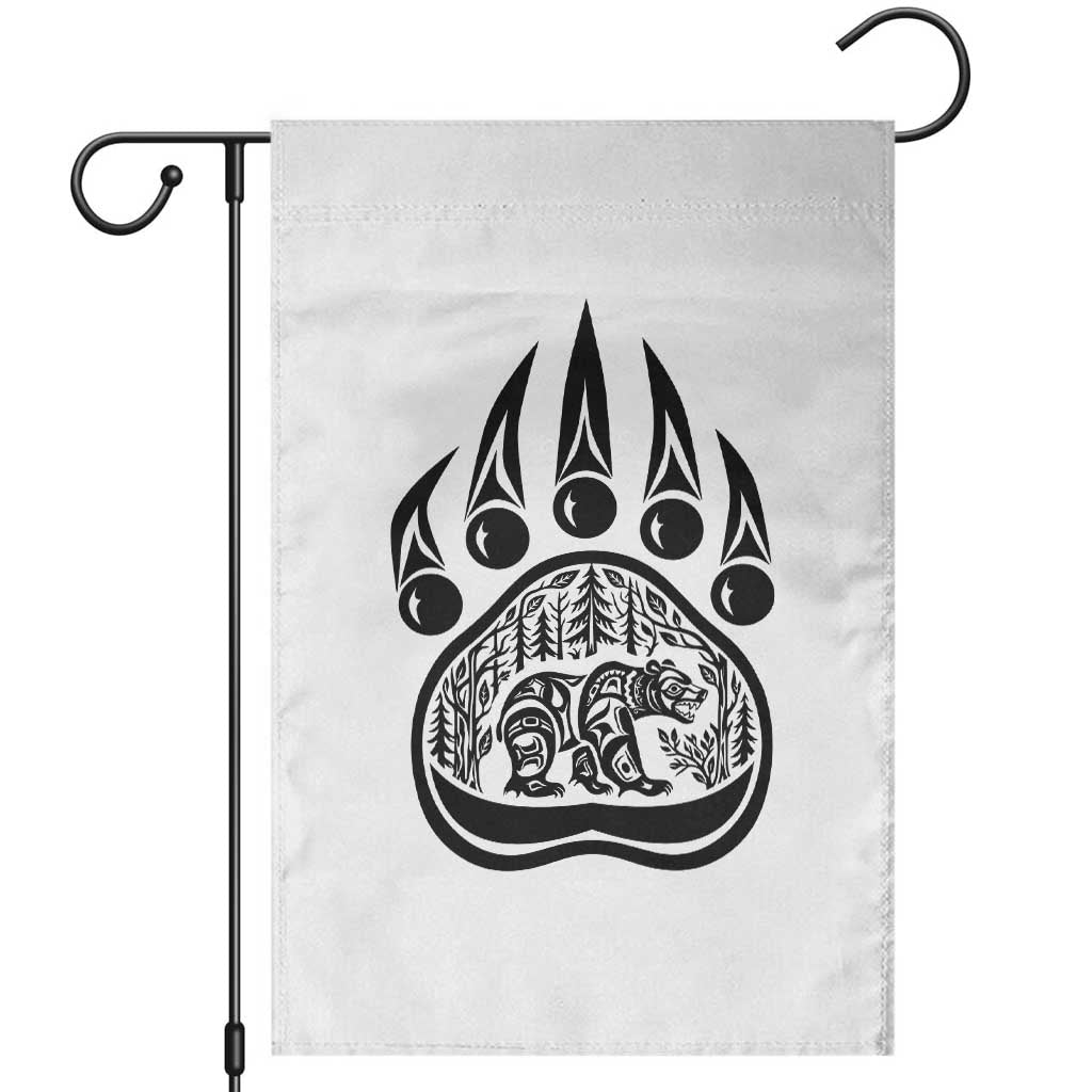 Native Inspired Alaska Grizzly Bear Garden Flag Pacific Northwest Pride