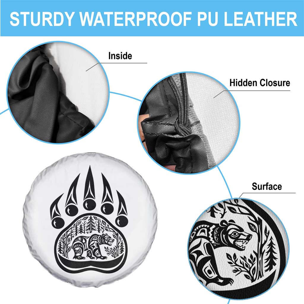 Native Inspired Alaska Grizzly Bear Spare Tire Cover Pacific Northwest Pride