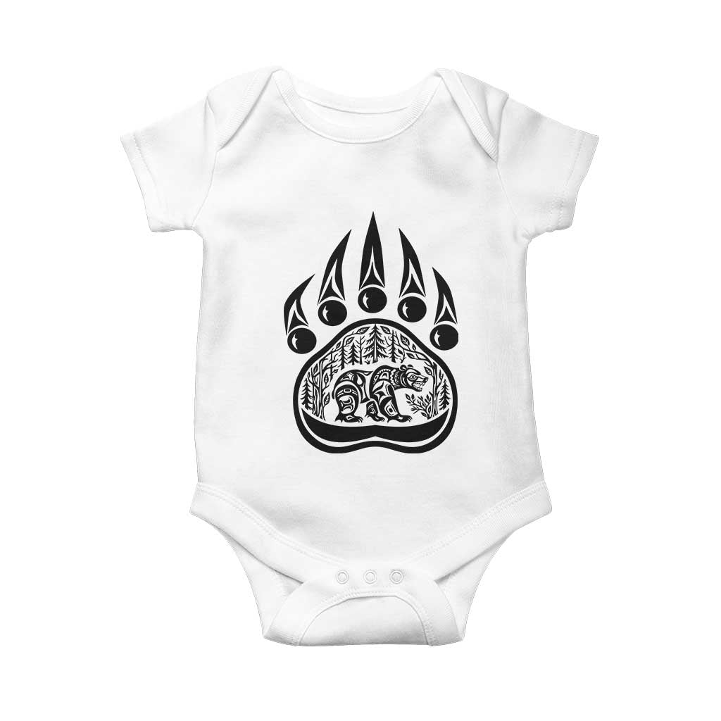 Native Inspired Alaska Grizzly Bear Baby Onesie Pacific Northwest Pride