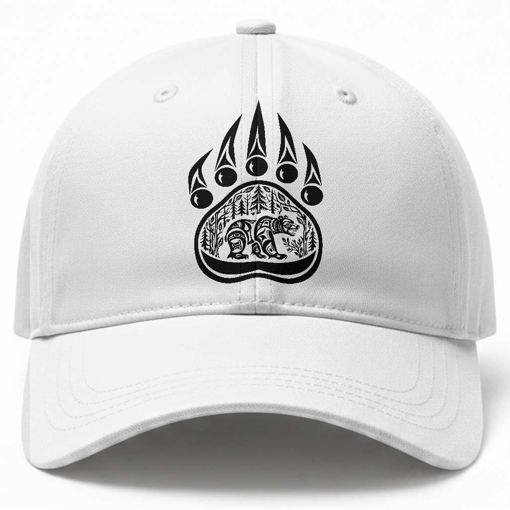 Native Inspired Alaska Grizzly Bear Baseball Cap Pacific Northwest Pride