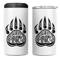 Native Inspired Alaska Grizzly Bear 4 in 1 Can Cooler Tumbler Pacific Northwest Pride