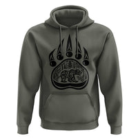 Native Inspired Alaska Grizzly Bear Hoodie Pacific Northwest Pride