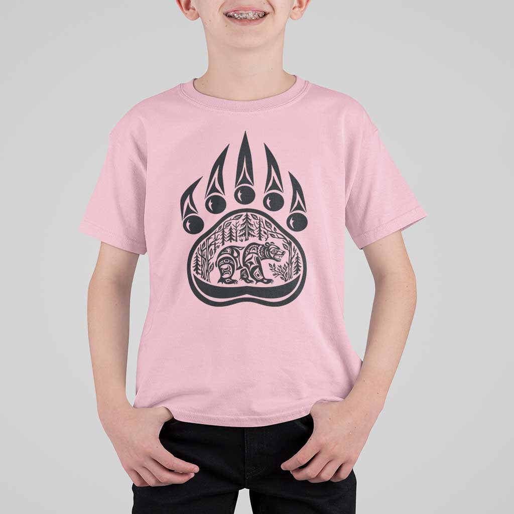 Native Inspired Alaska Grizzly Bear T Shirt For Kid Pacific Northwest Pride