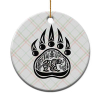 Native Inspired Alaska Grizzly Bear Ceramic Ornament Pacific Northwest Pride