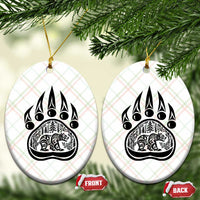 Native Inspired Alaska Grizzly Bear Ceramic Ornament Pacific Northwest Pride