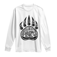 Native Inspired Alaska Grizzly Bear Long Sleeve Shirt Pacific Northwest Pride