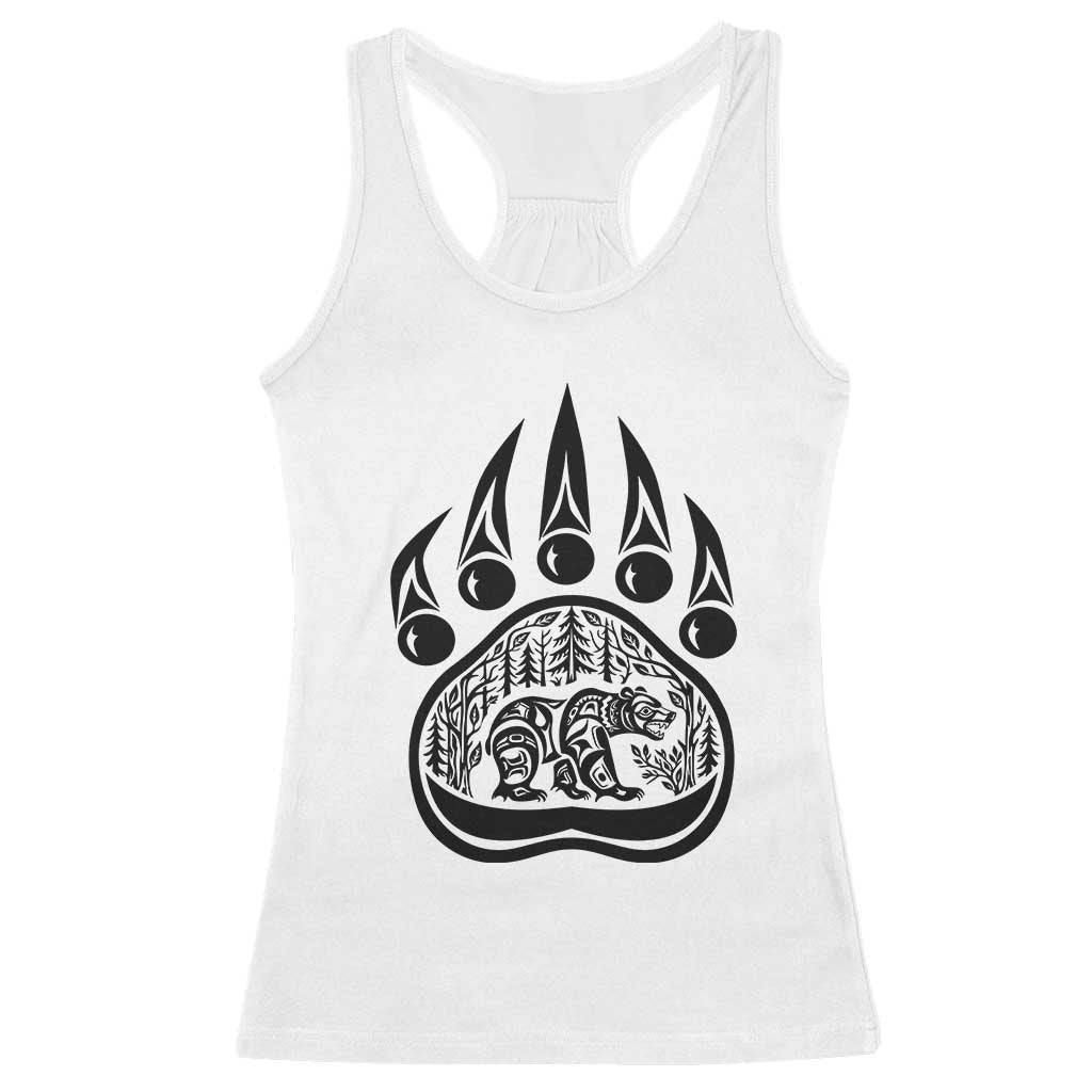 Native Inspired Alaska Grizzly Bear Racerback Tank Top Pacific Northwest Pride