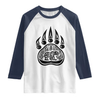 Native Inspired Alaska Grizzly Bear Raglan Shirt Pacific Northwest Pride