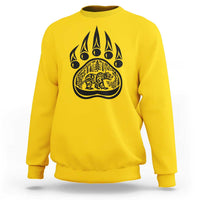 Native Inspired Alaska Grizzly Bear Sweatshirt Pacific Northwest Pride