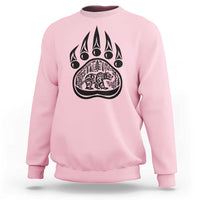 Native Inspired Alaska Grizzly Bear Sweatshirt Pacific Northwest Pride