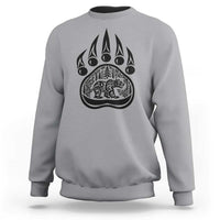 Native Inspired Alaska Grizzly Bear Sweatshirt Pacific Northwest Pride