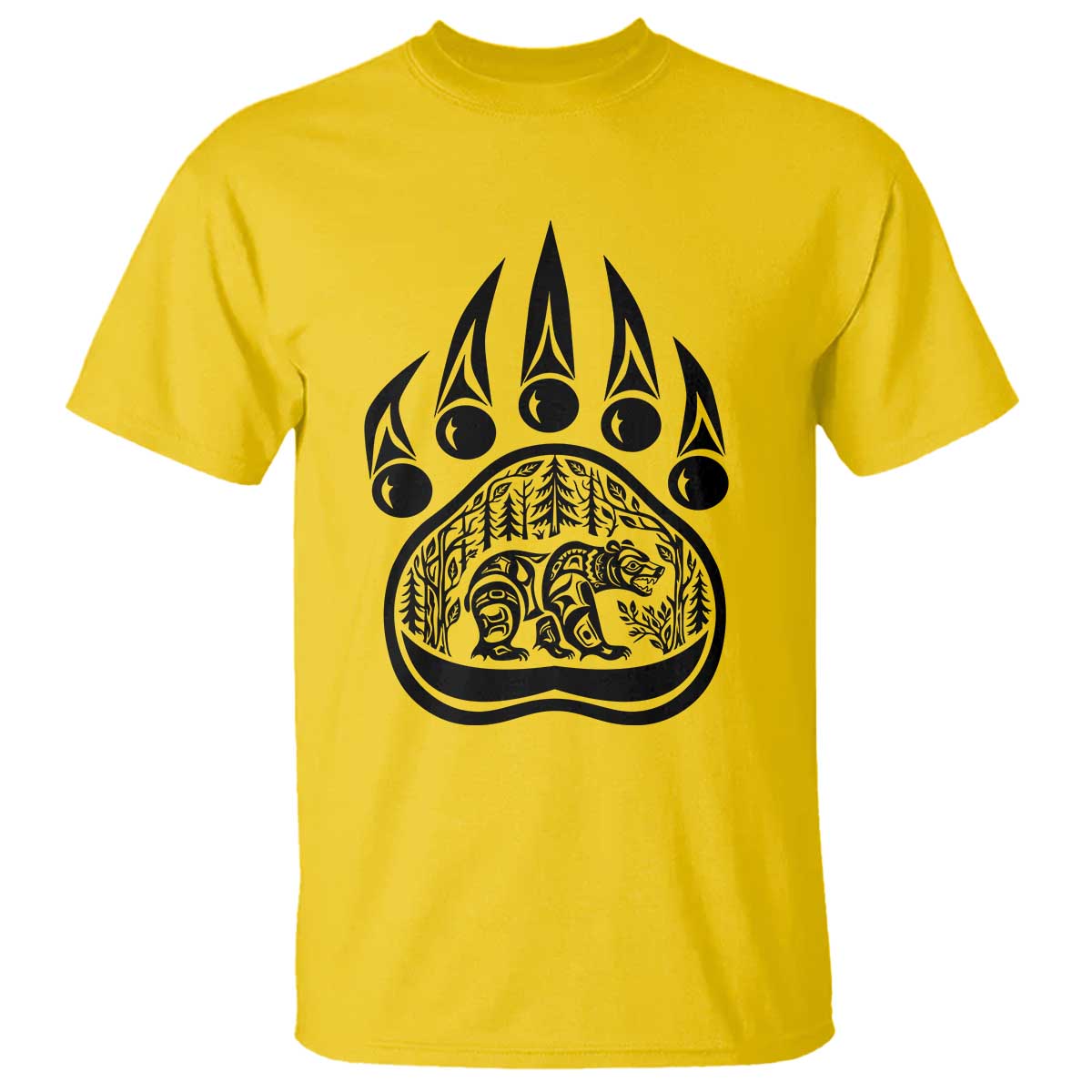 Native Inspired Alaska Grizzly Bear T Shirt Pacific Northwest Pride