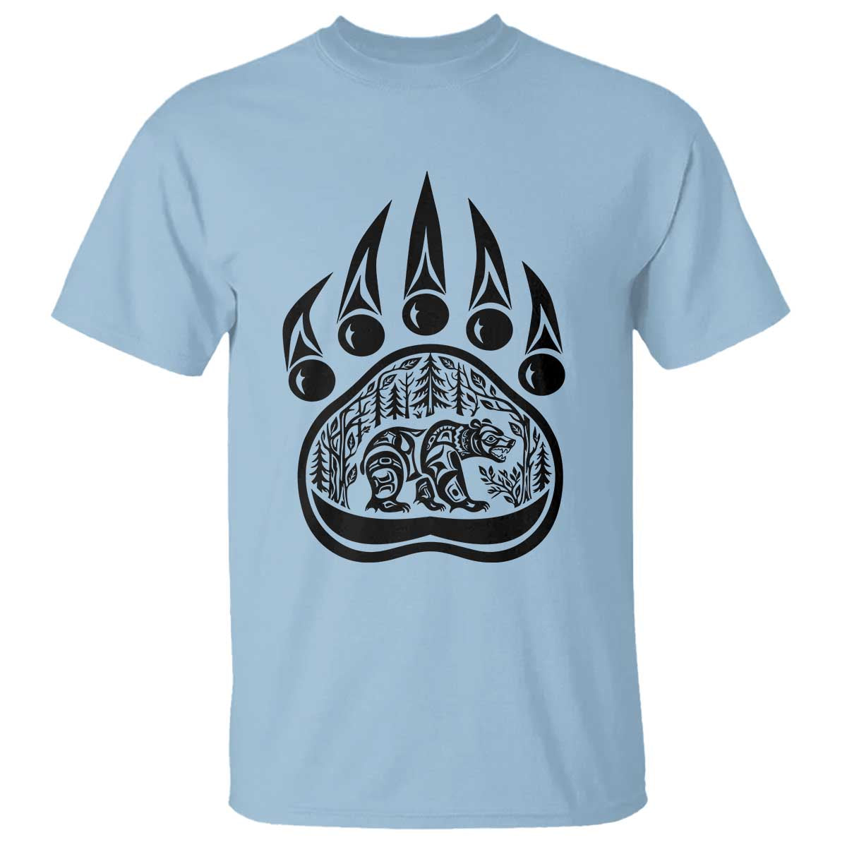 Native Inspired Alaska Grizzly Bear T Shirt Pacific Northwest Pride
