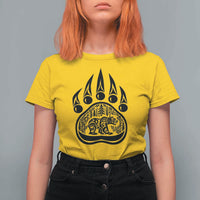 Native Inspired Alaska Grizzly Bear T Shirt For Women Pacific Northwest Pride