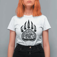 Native Inspired Alaska Grizzly Bear T Shirt For Women Pacific Northwest Pride