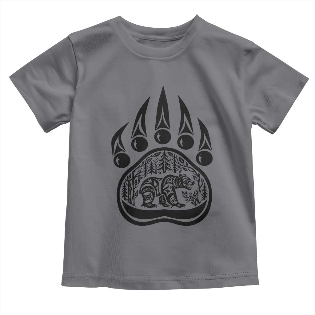 Native Inspired Alaska Grizzly Bear Toddler T Shirt Pacific Northwest Pride