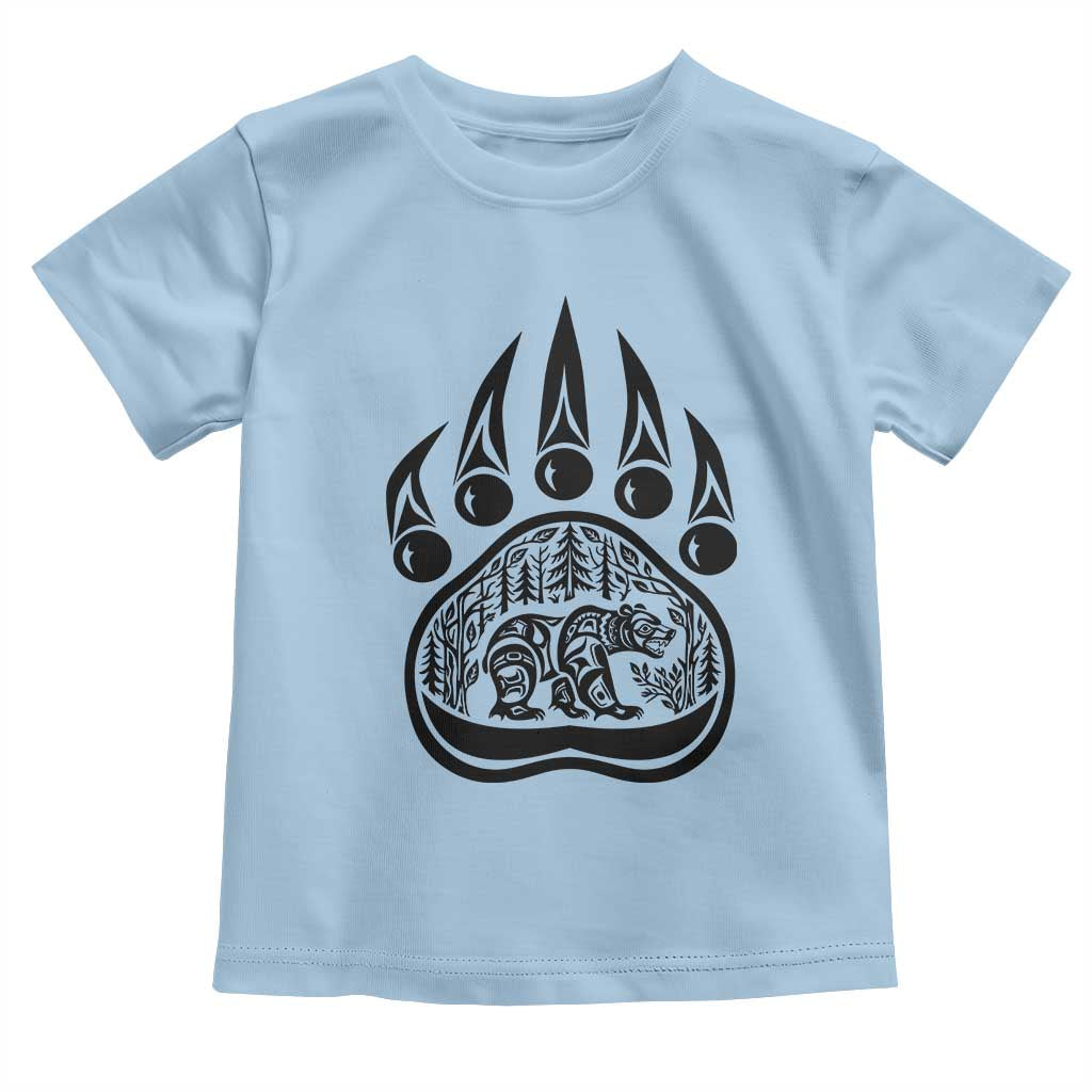 Native Inspired Alaska Grizzly Bear Toddler T Shirt Pacific Northwest Pride