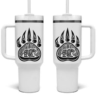 Native Inspired Alaska Grizzly Bear Tumbler With Handle Pacific Northwest Pride