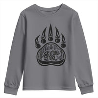 Native Inspired Alaska Grizzly Bear Youth Sweatshirt Pacific Northwest Pride