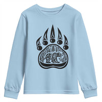 Native Inspired Alaska Grizzly Bear Youth Sweatshirt Pacific Northwest Pride