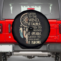 Indigenous Dreamcatcher Tribal Graphic Spare Tire Cover Listen To The Wind Listen To The Silence
