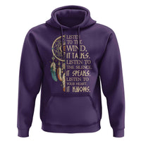 Indigenous Dreamcatcher Tribal Graphic Hoodie Listen To The Wind Listen To The Silence