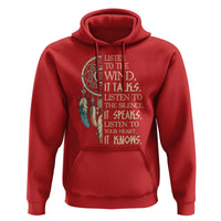 Indigenous Dreamcatcher Tribal Graphic Hoodie Listen To The Wind Listen To The Silence