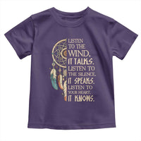 Indigenous Dreamcatcher Tribal Graphic Toddler T Shirt Listen To The Wind Listen To The Silence