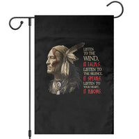 Listen To The Wind Listen To The Silence Garden Flag Native American Wisdom
