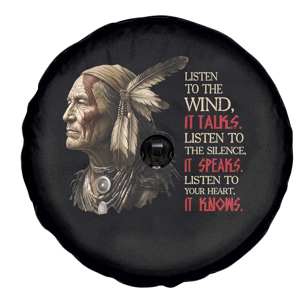 Listen To The Wind Listen To The Silence Spare Tire Cover Native American Wisdom