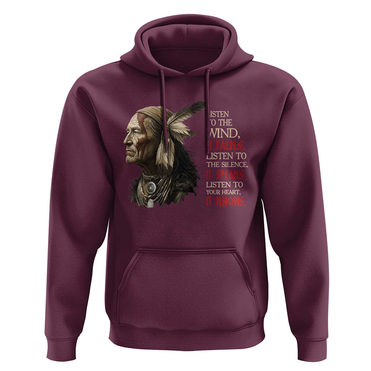 Listen To The Wind Listen To The Silence Hoodie Native American Wisdom