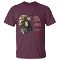 Listen To The Wind Listen To The Silence T Shirt Native American Wisdom