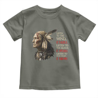 Listen To The Wind Listen To The Silence Toddler T Shirt Native American Wisdom