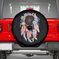 Dream Catcher Colorful Boho Floral Feather Graphic Spare Tire Cover
