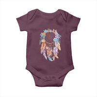 Dream Catcher Colorful Boho Floral Feather Graphic Baby Onesie