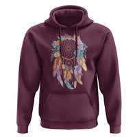 Dream Catcher Colorful Boho Floral Feather Graphic Hoodie