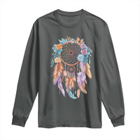 Dream Catcher Colorful Boho Floral Feather Graphic Long Sleeve Shirt