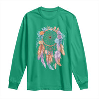 Dream Catcher Colorful Boho Floral Feather Graphic Long Sleeve Shirt