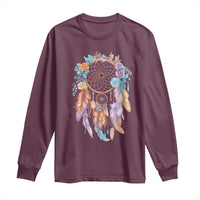 Dream Catcher Colorful Boho Floral Feather Graphic Long Sleeve Shirt