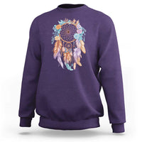 Dream Catcher Colorful Boho Floral Feather Graphic Sweatshirt