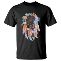 Dream Catcher Colorful Boho Floral Feather Graphic T Shirt