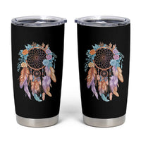Dream Catcher Colorful Boho Floral Feather Graphic Tumbler Cup